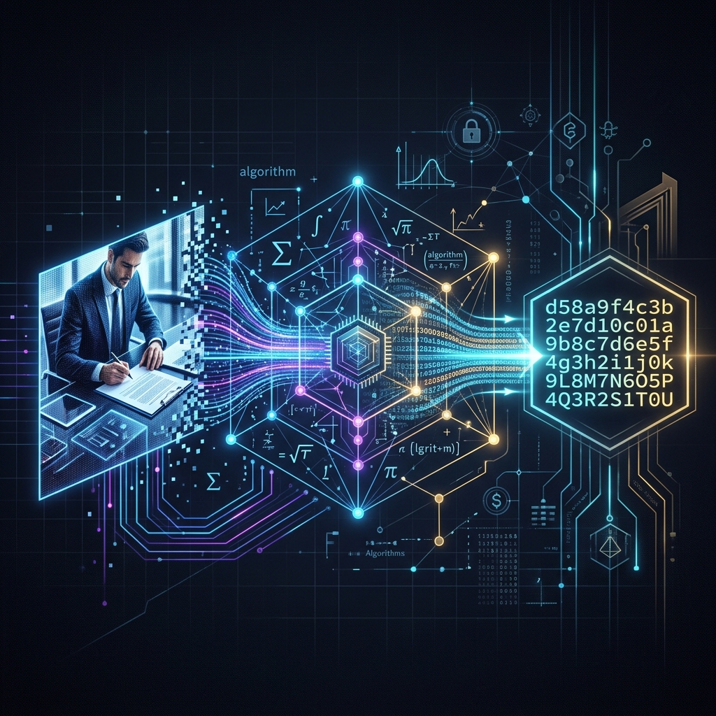 Cryptographic Hashing Graphic